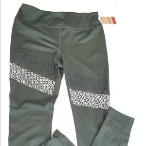 REEBOK Logo Track Running Training Joggers Pants